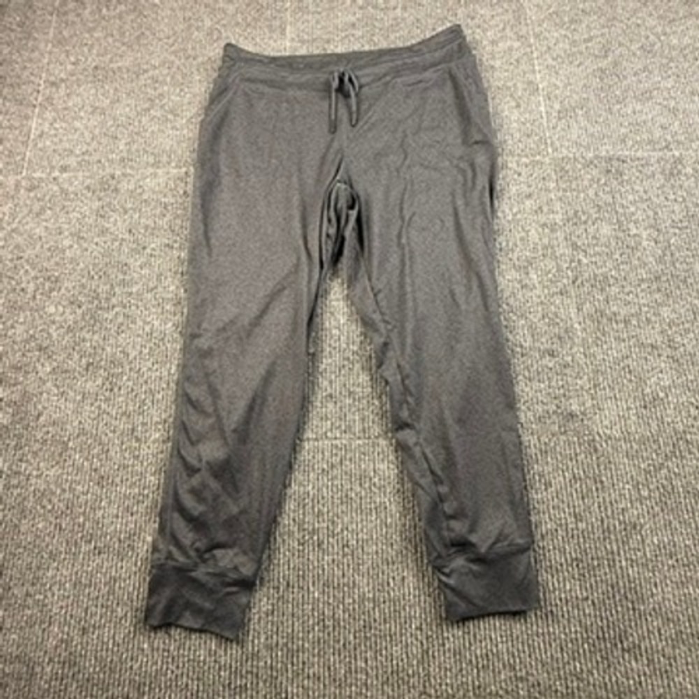 Lole Womens Heathered Dark Grey Jogger Pants XL Drawstring Pockets Activewear